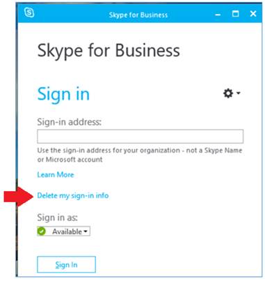 skype for business login issues windows 7